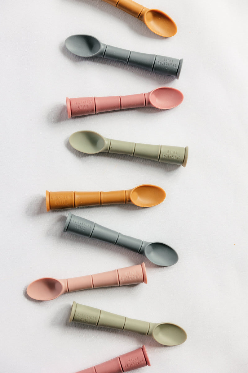 Classical Child | Silicone Beginner baby Spoon 2pk - Assorted