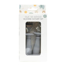 Baby Elephant Silicone Cutlery Set - Grey