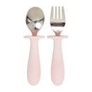Baby Giraffe Silicone Cutlery Set - Pink