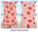 Double-sided sand-free Beach Towel - Watermelon & Strawberries