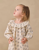 Quincy Mae | Long Sleeve Isla Dress French Floral - Natural