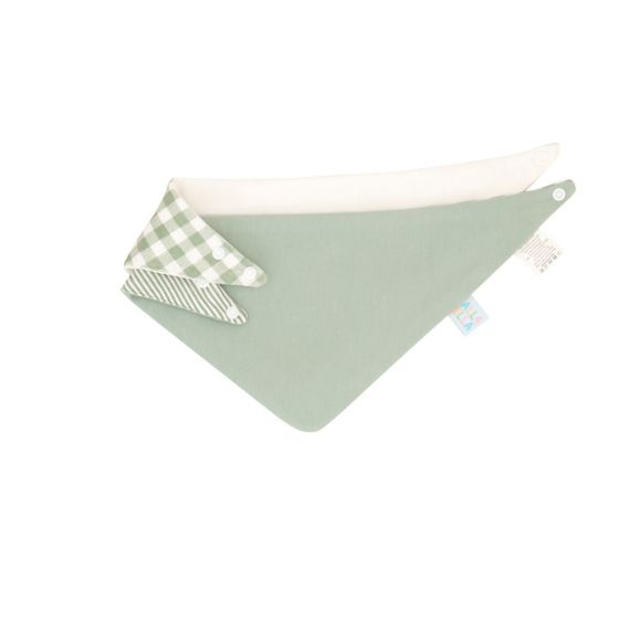 All4Ella | Bandana Bibs 2pk - Gingham Sage