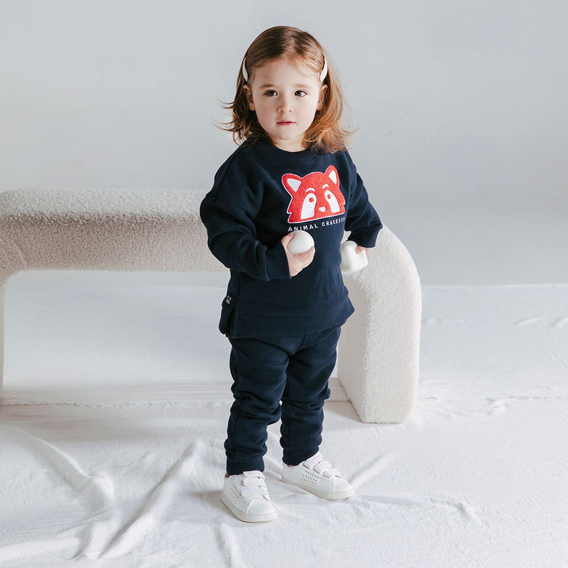 Animal Crackers | Contrast Raffi Crew-Navy