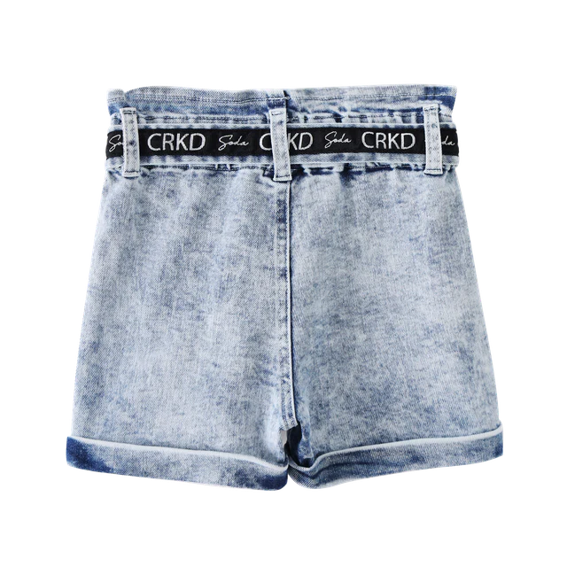 Cracked Soda | Brooke CS High Waisted Shorts - Blue 3-16yrs