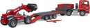 Bruder | Man Low Loader Truck w Manitou Telescopic Loader