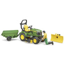 Bruder | John Deere Lawn Tractor with Trailer and Gardener