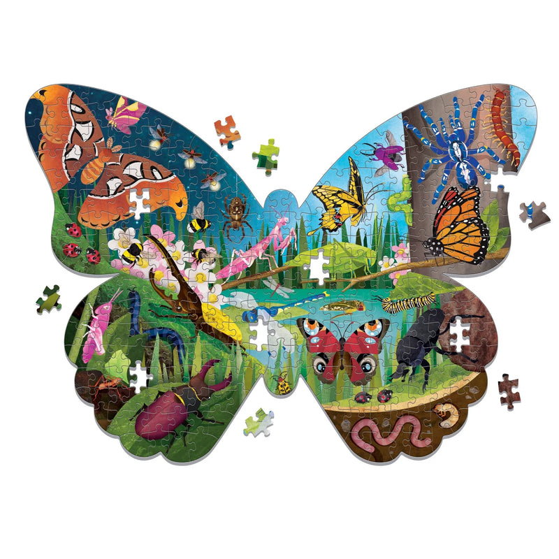 Mudpuppy | Bugs & Butterflies 300 Piece Shaped Scene Puzzle