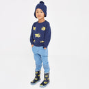 Korango Truck Gumboot Navy/Cyber Yellow