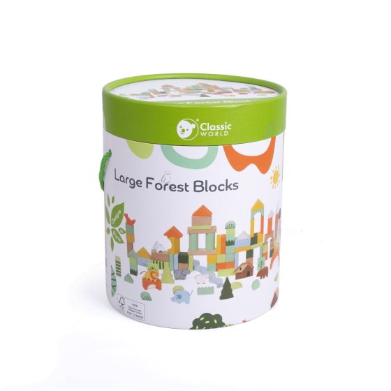 Classic World | 100pc Forest Blocks - Barrel