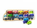 1-10 Wooden Car Puzzle Kiddie Connect