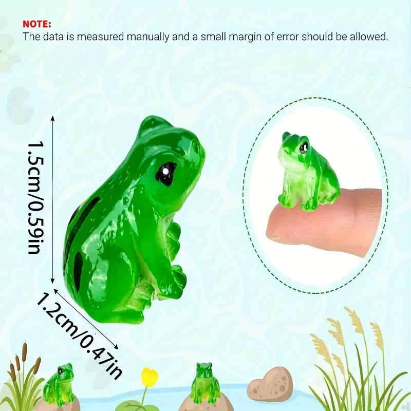 Figurine Miniature Resin Green Frog