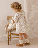 Quincy Mae | Long Sleeve Isla Dress French Floral - Natural