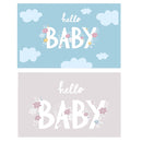 Cards Baby Boy Clouds & Girl Flowers