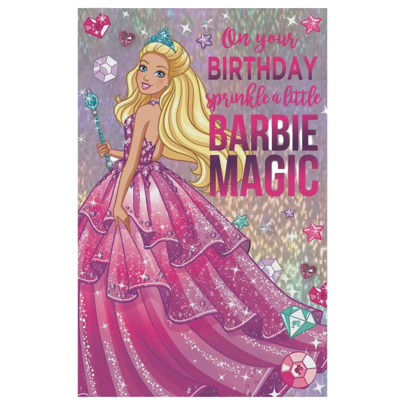 Barbie Wand Gems - Birthday Card RRP $7.95