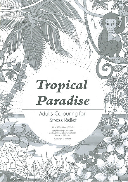 Tropical Paradise Adult Colouring Book