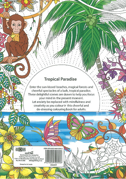 Tropical Paradise Adult Colouring Book