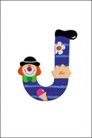 Wooden  Colourful Clown Letters A-Z Asst