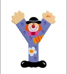 Wooden  Colourful Clown Letters A-Z Asst