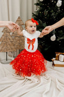 Confetti kidz | Classic Christmas Tulle Skirt - Red Stars