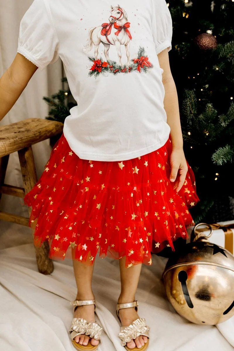 Confetti Kidz | Mistletoe Starlight Pony Bamboo Tee