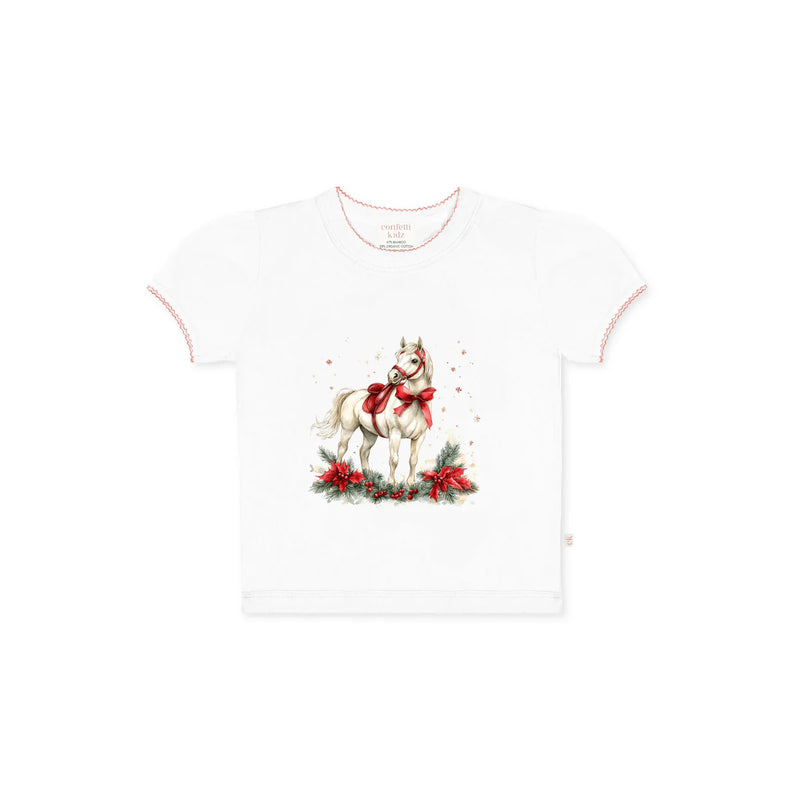 Confetti Kidz | Mistletoe Starlight Pony Bamboo Tee