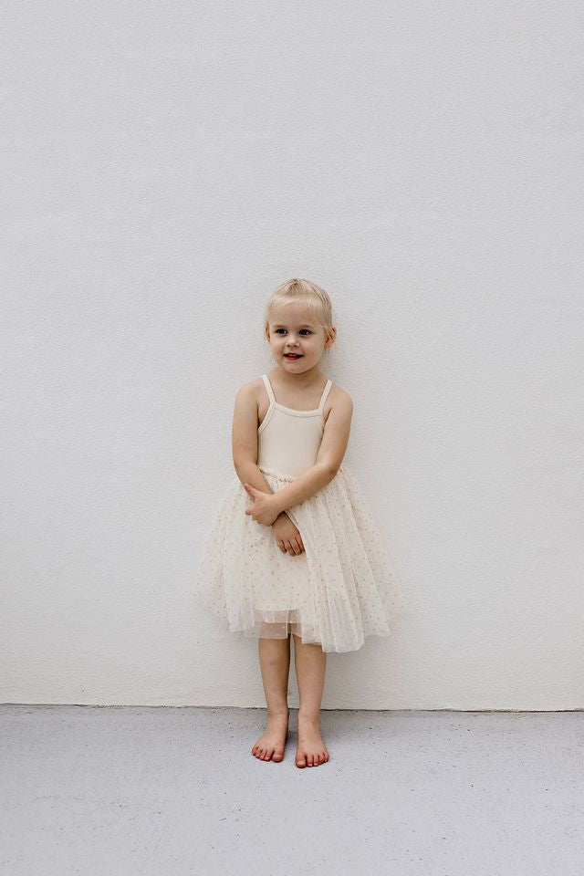 Confetti Kidz | Ribbed Tulle Dress - Summer Daisies