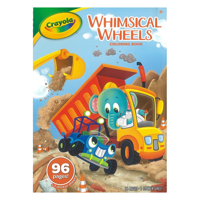 Crayola Whimsical Wheels Colouring Book