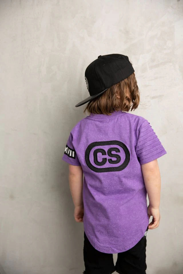 Cracked Soda | Lennox CS Mesh Tee 3-8yrs- Purple Wash