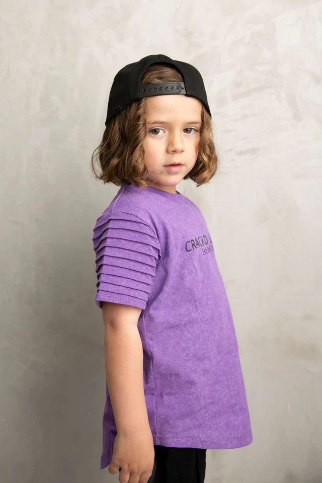 Cracked Soda | Lennox CS Mesh Tee 3-8yrs- Purple Wash