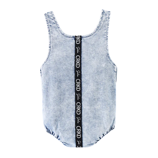 Cracked Soda | CS Denim Summer Romper - Blue