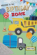 Deluxe Birthday Card- Welcome to the Birthday Zone