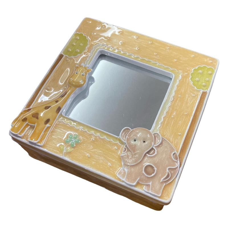 Ceramic baby box - Yellow Animals