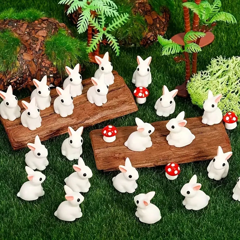 White resin bunnies - Mini 50c each