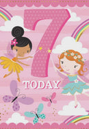Deluxe Happy Birthday 7th Today card - Fairy