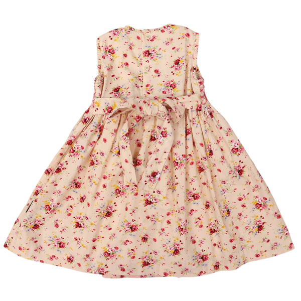 Korango | Hand Smocked Floral Dress-Rose