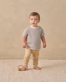 Quincy Mae | Boxy Tee Vintage Stripe - Midnight