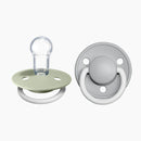 BIBS PACIFIER | De Lux Glow - Sage/Cloud 2pk  0-3yrs