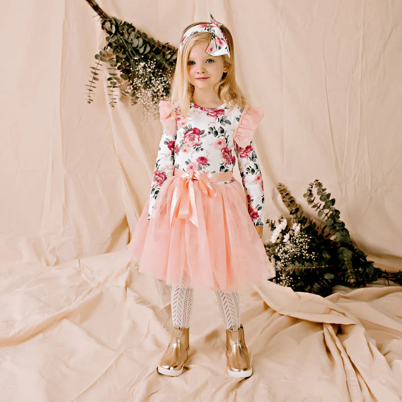 Designer Kidz| Tilly Floral L/S TuTu Dress