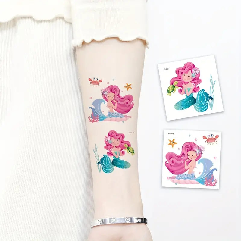 20 Sheets Mermaid Temporary Tattoos