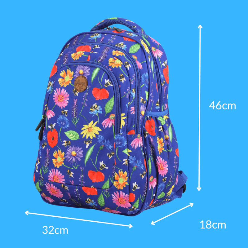 ALiMASY | Bees & Wildflowers Large School Backpack