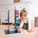 CONNETIX Magnetic Tiles 92 Piece Rainbow Ball Run Pack