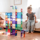 CONNETIX Magnetic Tiles 92 Piece Rainbow Ball Run Pack