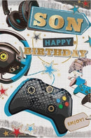 For A Special Son Happy Birthday Deluxe Card
