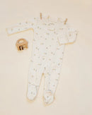 Quincy Mae | ZIP Long Sleeve Sleeper Footie - Pears