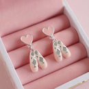 Lauren Hinkley | Ballet Slipper Drop Earrings - Sterling Silver Post & Earnut