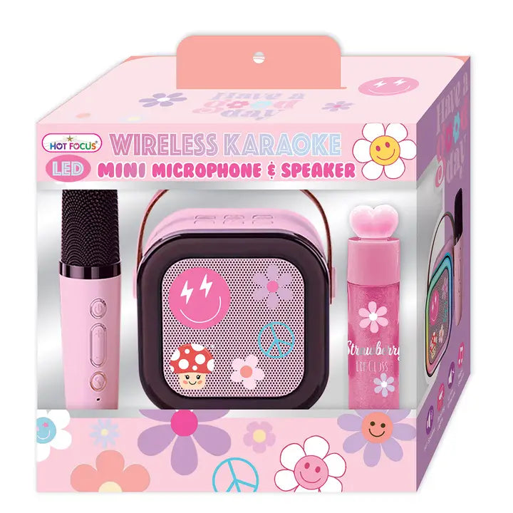 Hot Focus | LED Wireless Karaoke - Pink
