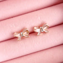 Lauren Hinkley | Pink Bow Earrings - Sterling Silver Post & Earnut
