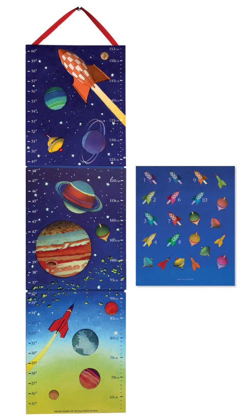 eeBoo | Keepsake Growth Chart - Outer Space