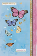 Deluxe | Happy Birthday card - Butterflies Female