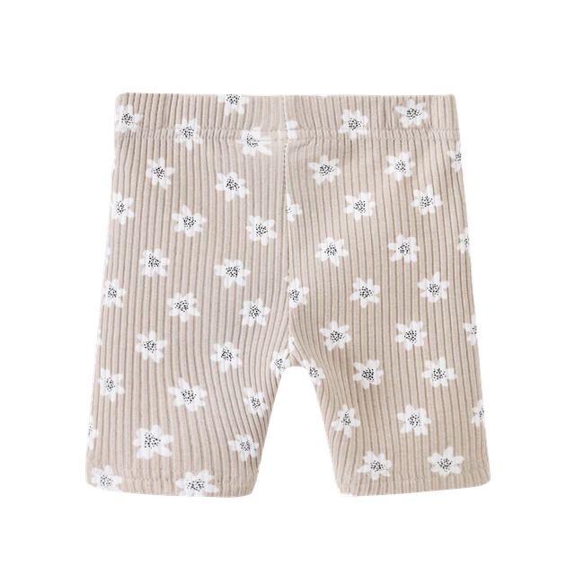 Cracked Soda | Ellie Embossed Shorts - Beige Print